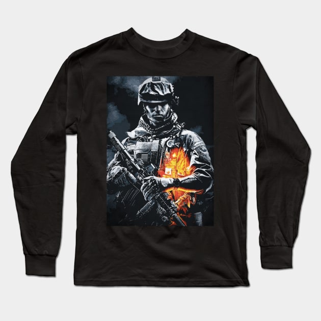 Battlefield Long Sleeve T-Shirt by Durro